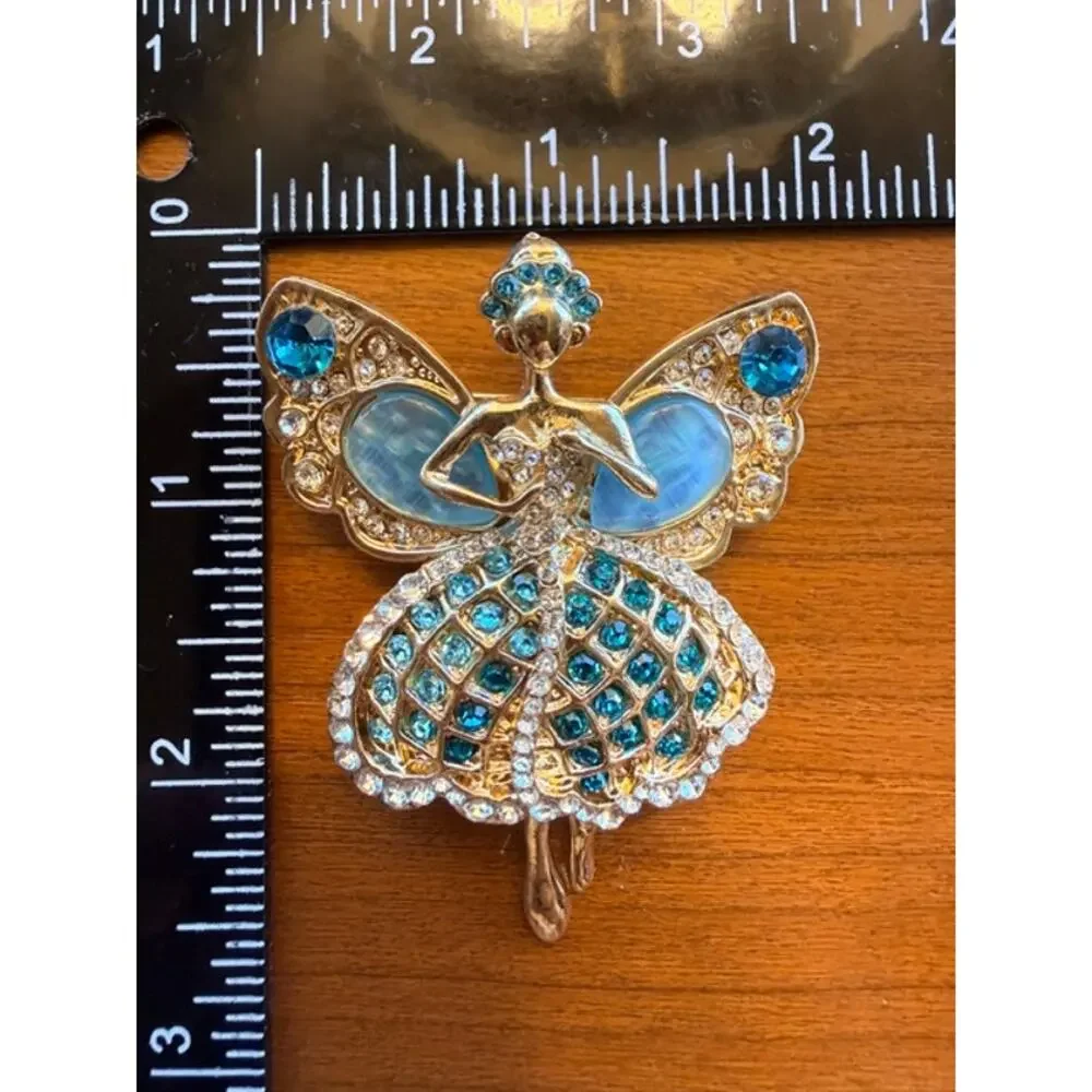 Moonbeam Ballerina Fairy Brooch / Necklace Charm